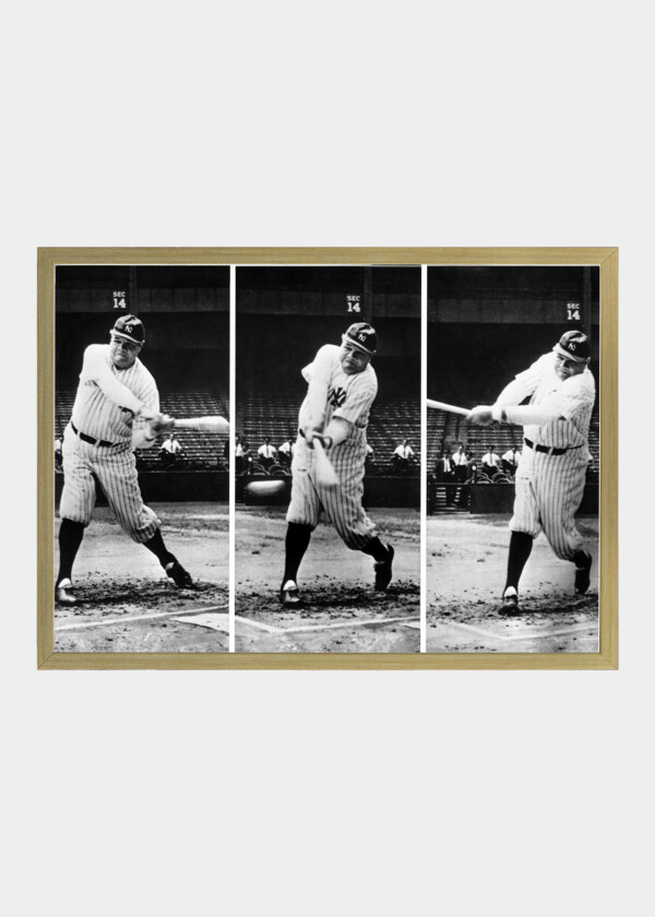 Babe Ruth swinging bat