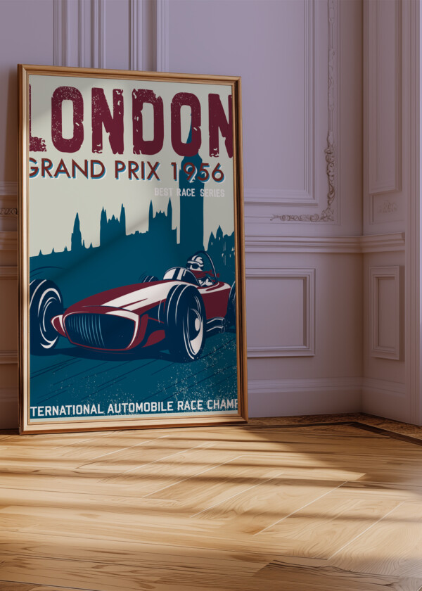 AFFISCH LONDON GRAND PRIX 1958