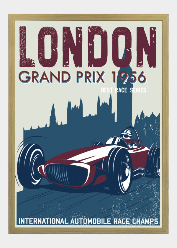 AFFISCH LONDON GRAND PRIX 1958