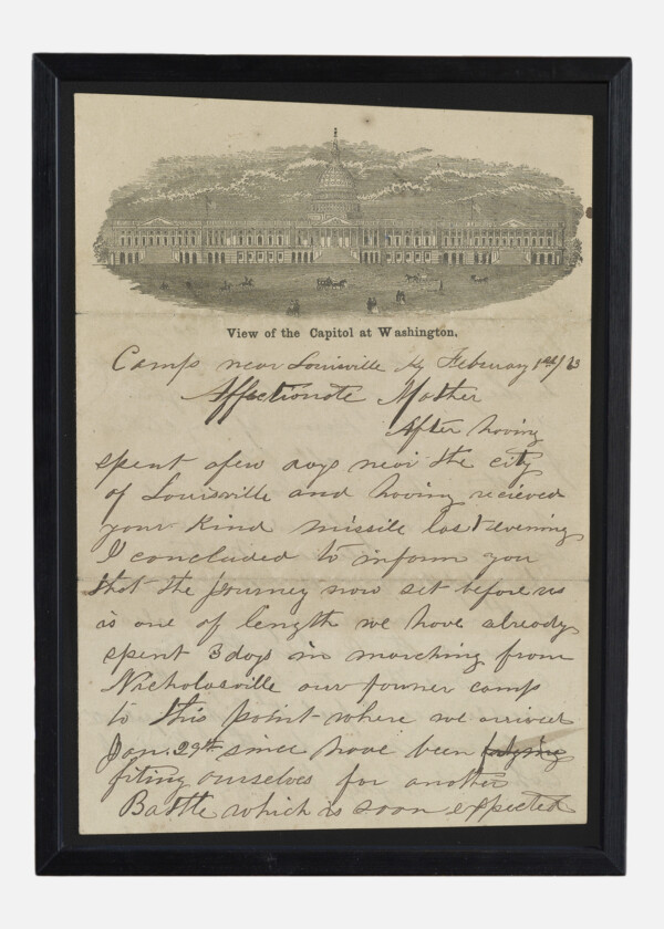 [LETTER FROM ISAAC MCCOY TO HIS MOTHER, FROM LOUISVILLE, KENTUCKY,1863