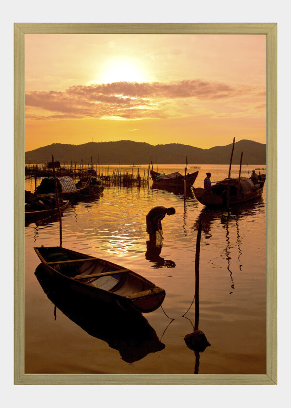 BOATS IN SUNSET