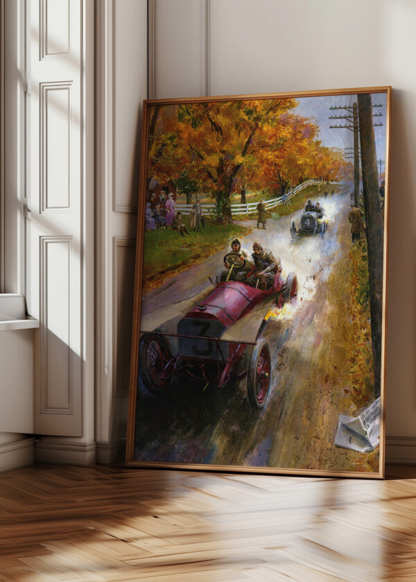 VINTAGE RACE-CARS,PAINTING