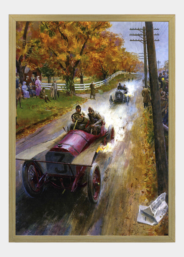 VINTAGE RACE-CARS,PAINTING