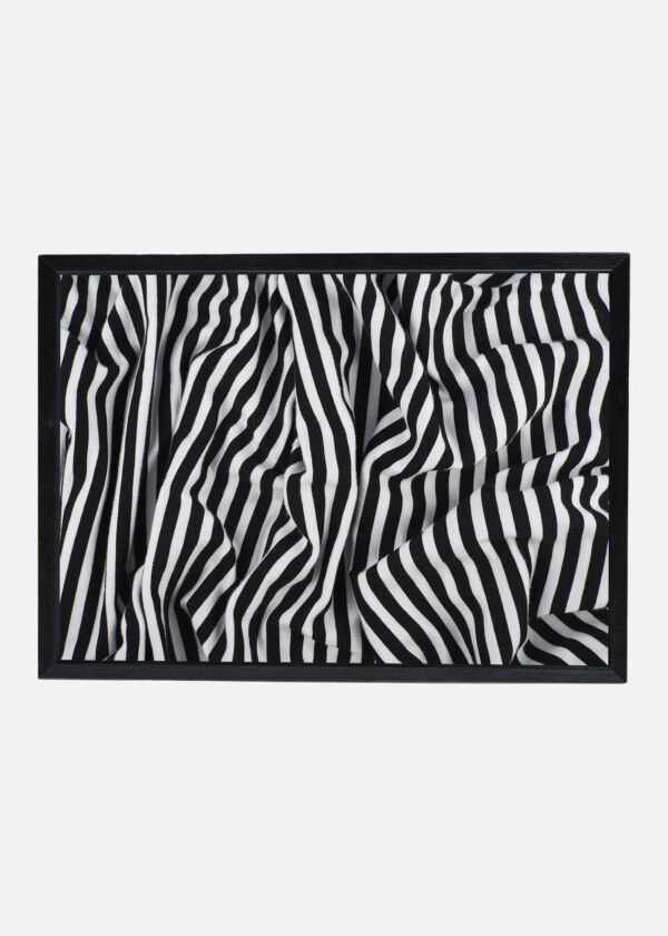 BLACK AND WHITE-STRIPED FABRIC