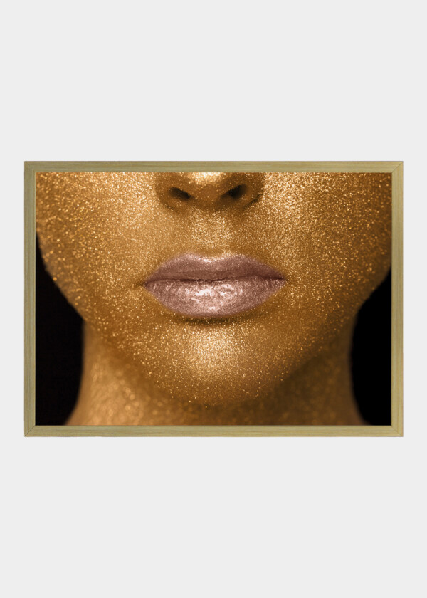 WOMAN FACE WITH GLITTER