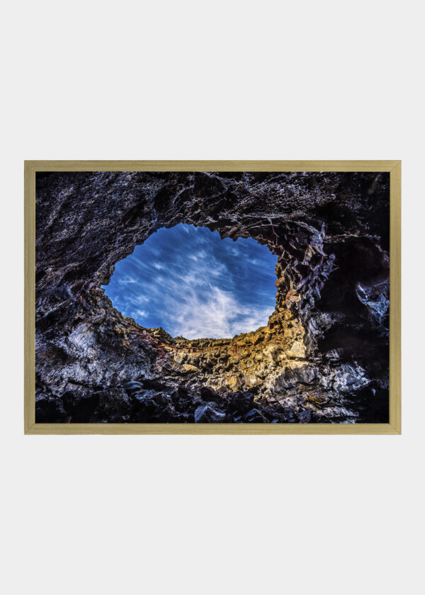 BLUE SKY IN CAVE OPENING