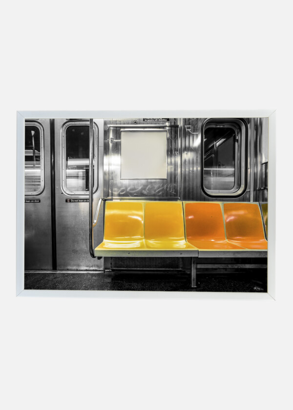 YELLOW SEATS ON SUBWAY