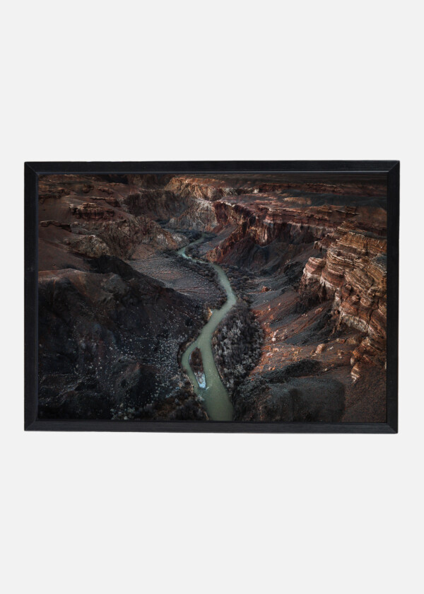 AERIAL VIEW OF CHARYN CANYON IN ALMATY REGION, KAZAKHSTAN