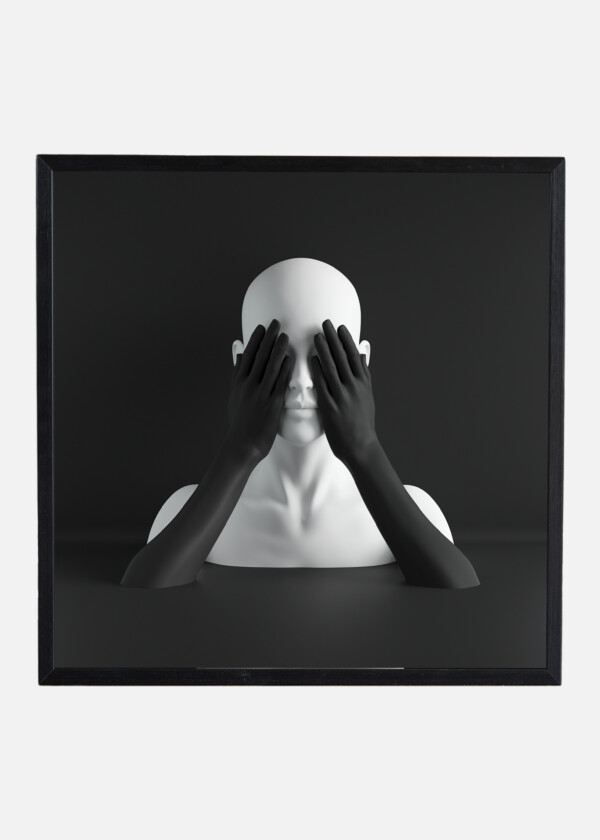 3D RENDER, WHITE FEMALE MANNEQUIN HEAD